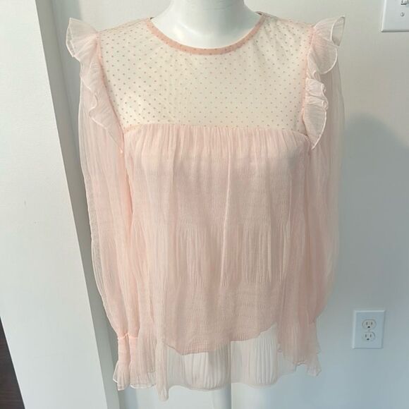 Maje Semi-sheer Dainty Blouse 2=M - Picture 1 of 8